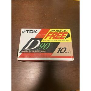 TDK D90 Type I Cassette Tape,‎ 10 Pack Sealed New